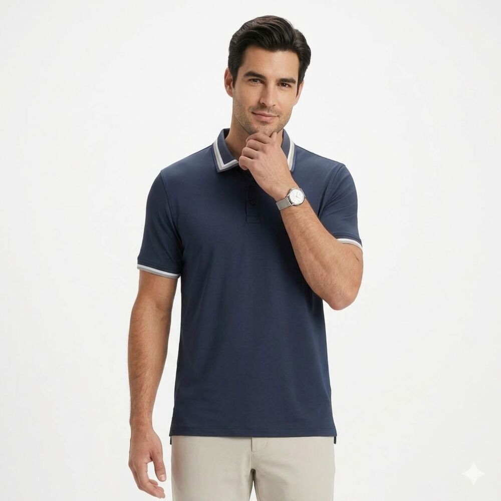 G/FORE Men’s Tux Banded Sleeve Tech Jersey Golf Polo XL - Ink